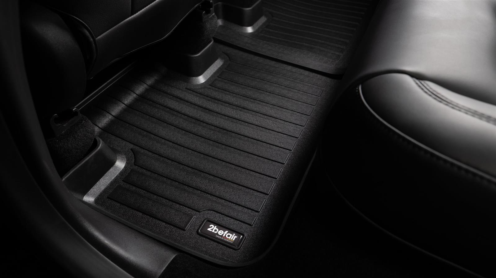 2befair Allwettermatte Fußraum hinten für das Tesla Model Y-3