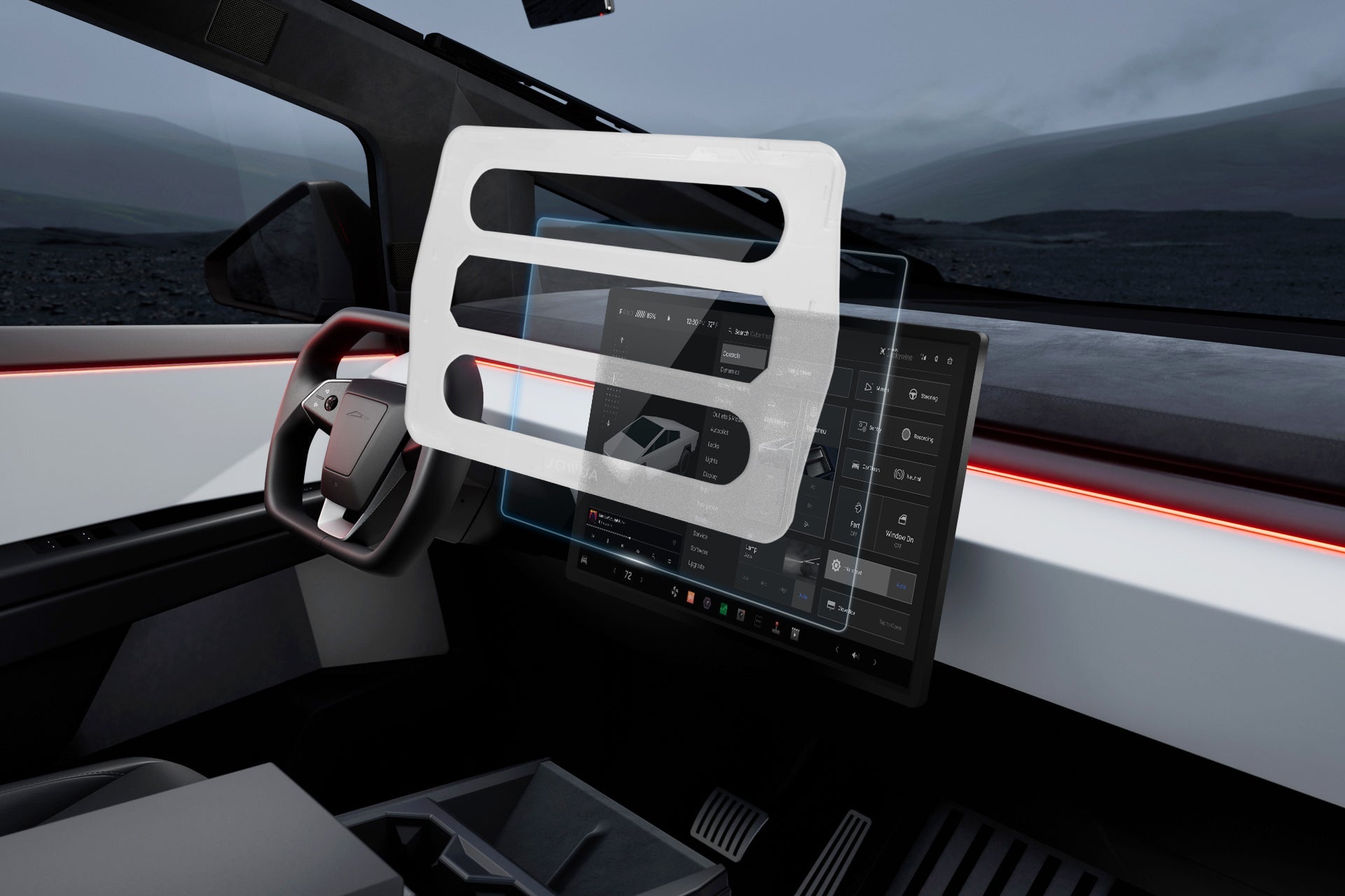 Tempered Glass Screen Protector for Cybertruck-1
