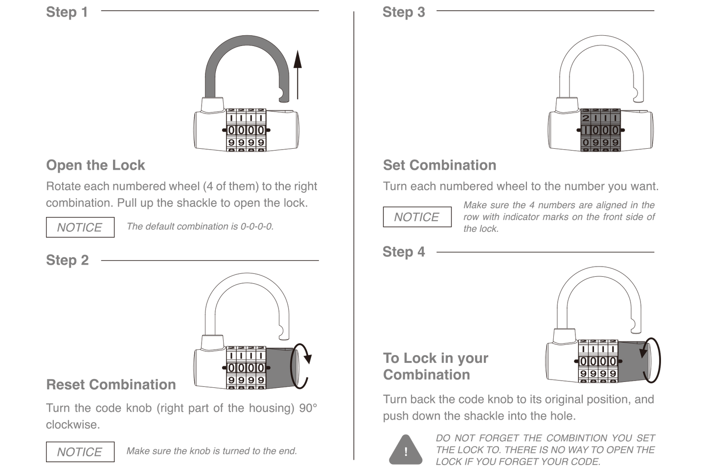 4 Digit Padlock-2