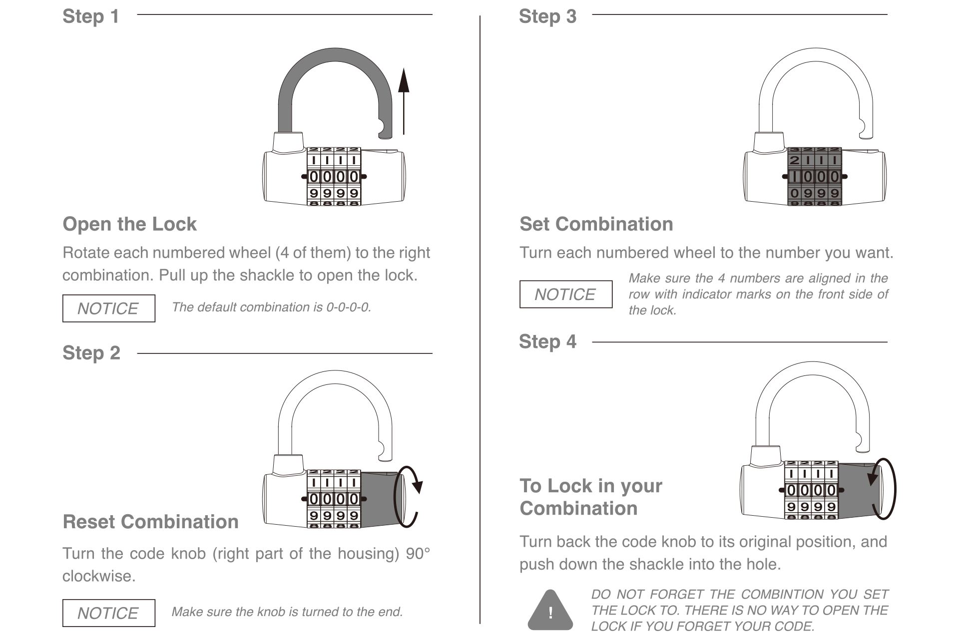 4 Digit Padlock-2