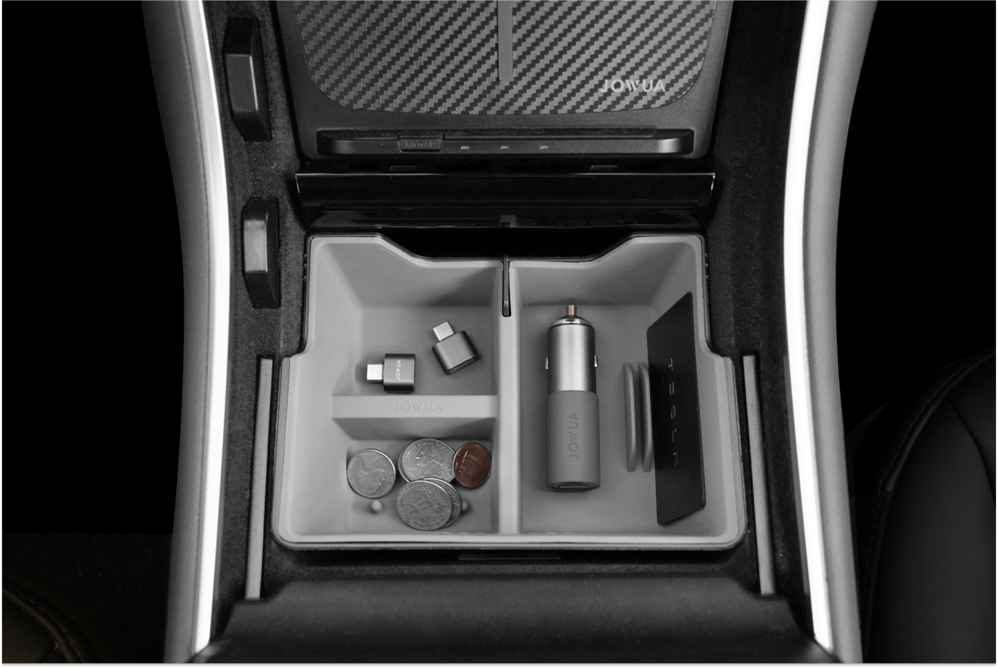 Middenconsole Lade Organizer voor Tesla Model 3 & Y (Pre-refresh)