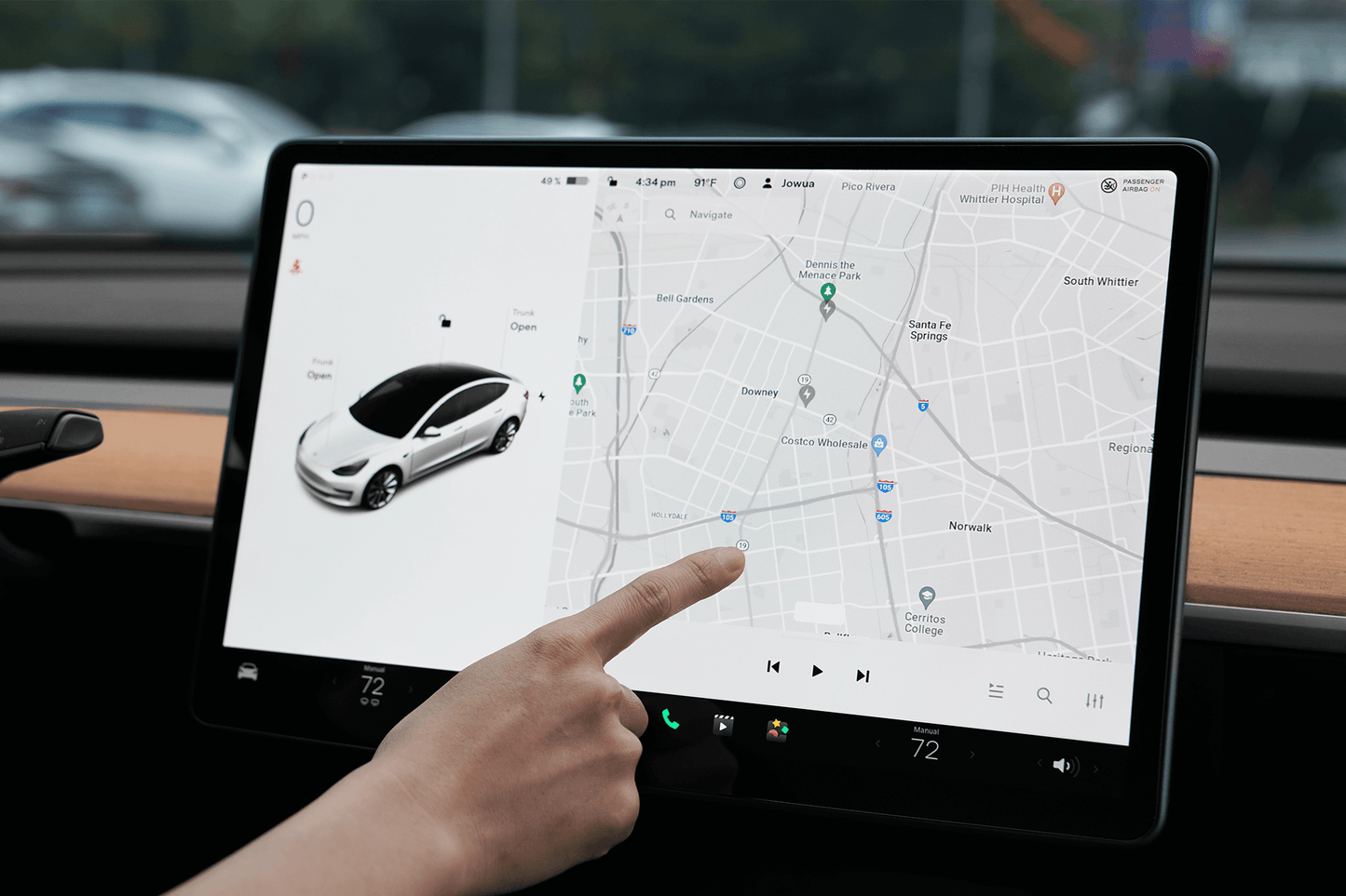 Gehard Glas Schermbeschermer voor Tesla Model 3 & Model Y – Kristalhelder