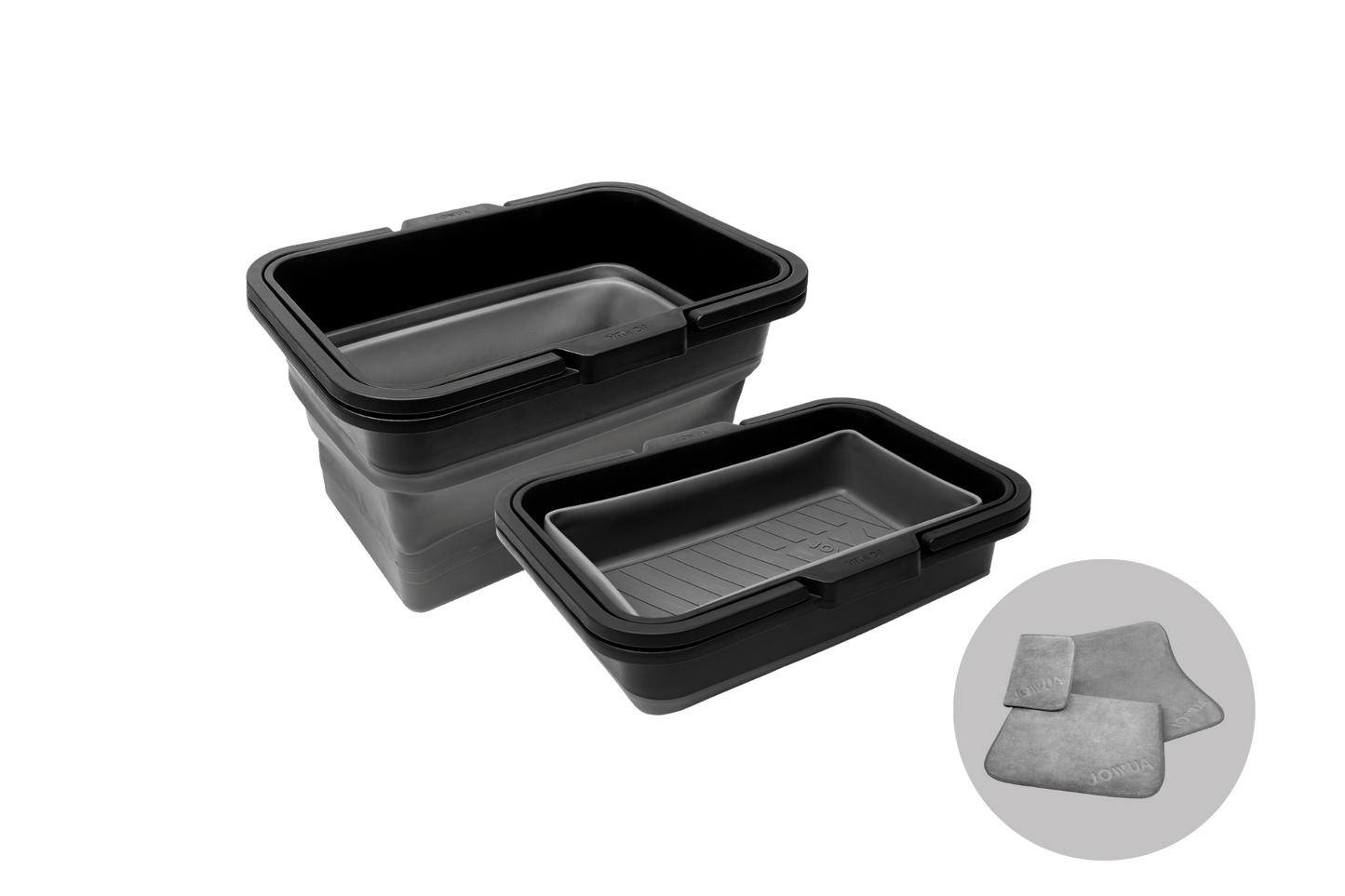 Under Seat Collapsible Organizer & Microfiber Cleaning Cloth Combo-0