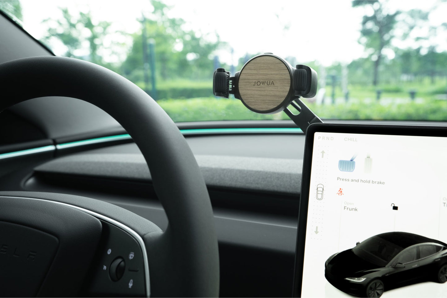 6D Onzichtbare Opvouwbare Autohouder met Qi2 Draadloos Laden – Tesla S/3/X/Y/Cybertruck